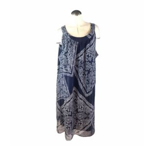 3/$25 Maggie Barnes Size 2X Sleeveless Dress Blue
